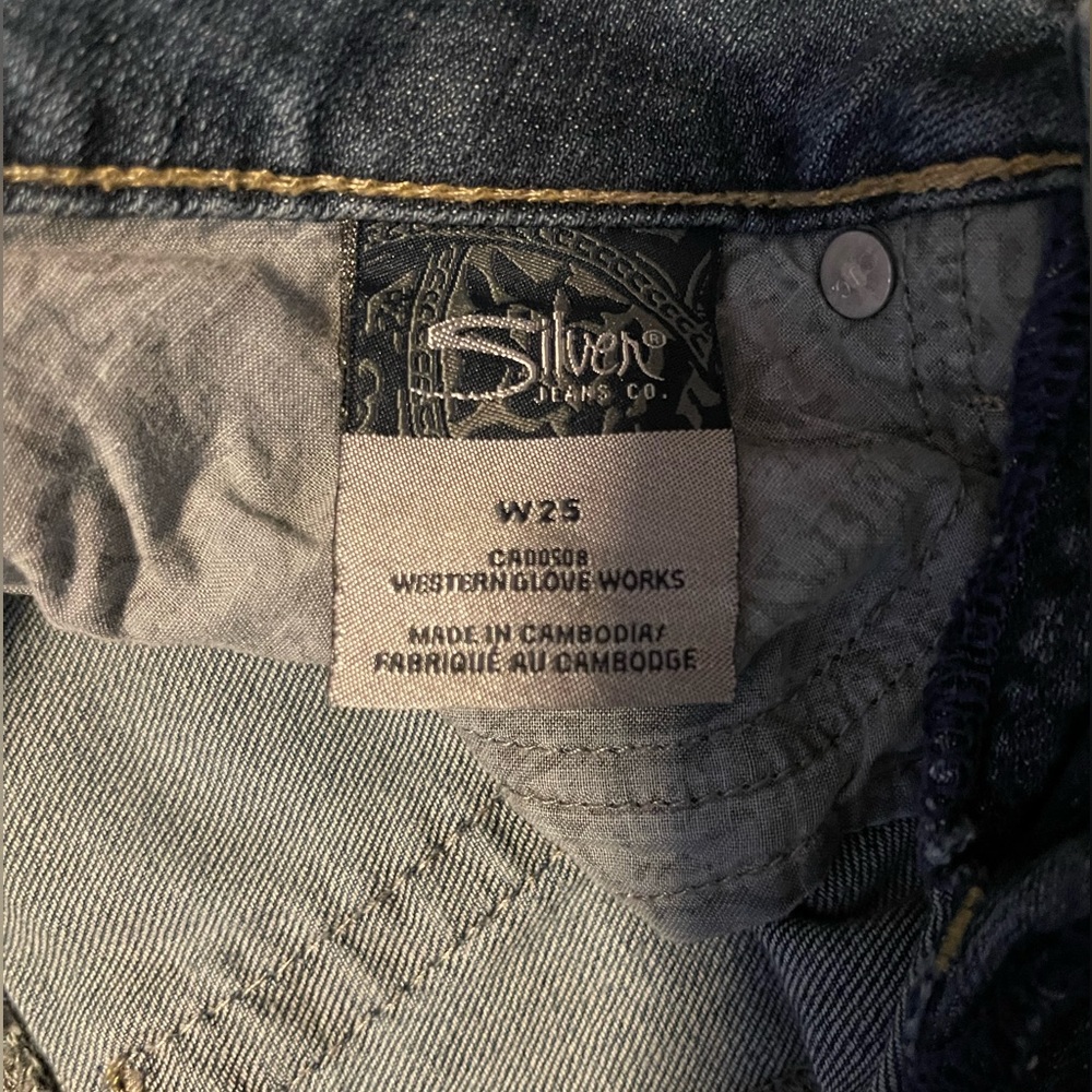 Silver Jean shorts size 25 - Picture 3 of 3